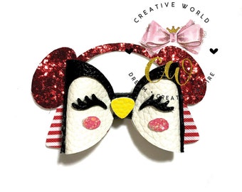Penguin Hair Bow Digital Template | Animal Hair Bow Template | Hair Bow SVG | PDF | DXF | CWC163