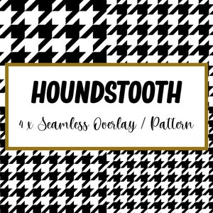 Houndstooth Seamless Pattern SVG | Houndstooth Seamless Overlay | Houndstooth SVG | Overlay | 4 x Houndstooth Pattern
