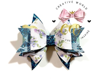 New Classic Layer Hair Bow Digital Template | Hair Bow Template | Hair Bow SVG | PDF | DXF | Instant Download | CWC173