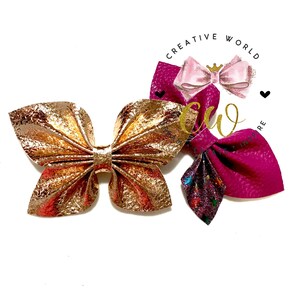 New 2 in 1 Butterfly Pinch Bow Digital Template | Pinch Bow Template | Hair Bow SVG | PDF | DXF | Instant Download | CWC099