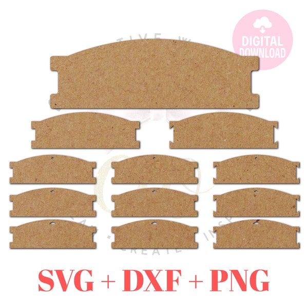 12 Templates ~ 3 X 9 Headband Display Template | Hair Bow Display Card SVG | Hair Bow Display Card | BDC021