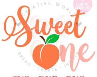Sweet Peach One Birthday svg | Peach One svg | Peach One | 1st Birthday | Cake Topper svg | Peach 1st Birthday svg | Instant Download