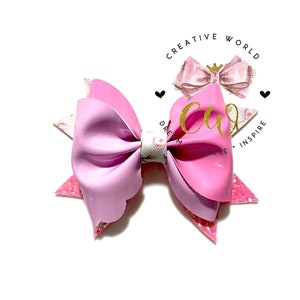 New Trendy Cross Scallop Pinch Bow Digital Template | Cross Pinch Bow Template | Hair Bow SVG | Instant Download | CWC177