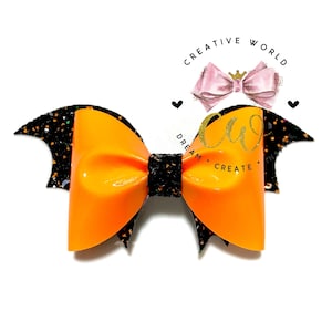 New Halloween Bat Pinch Hair Bow Digital Template | Bat Hair Bow Template | Hair Bow SVG | PDF | DXF | Instant Download | CWC087
