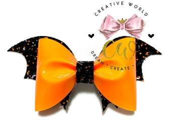 New Halloween Bat Pinch Hair Bow Digital Template | Bat Hair Bow Template | Hair Bow SVG | PDF | DXF | Instant Download | CWC087