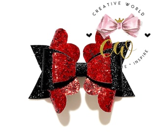 New Lovie Hair Bow Digital Template | Hair Bow Template | Hair Bow SVG | PDF | DXF | Instant Download | CWC156