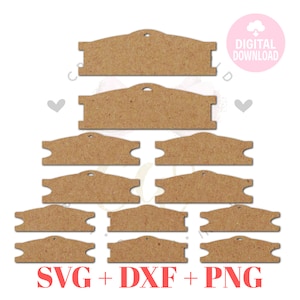 12 Templates ~ 3 X 9 Headband Display Template | Hair Bow Display Card SVG | Hair Bow Display Card | BDC022