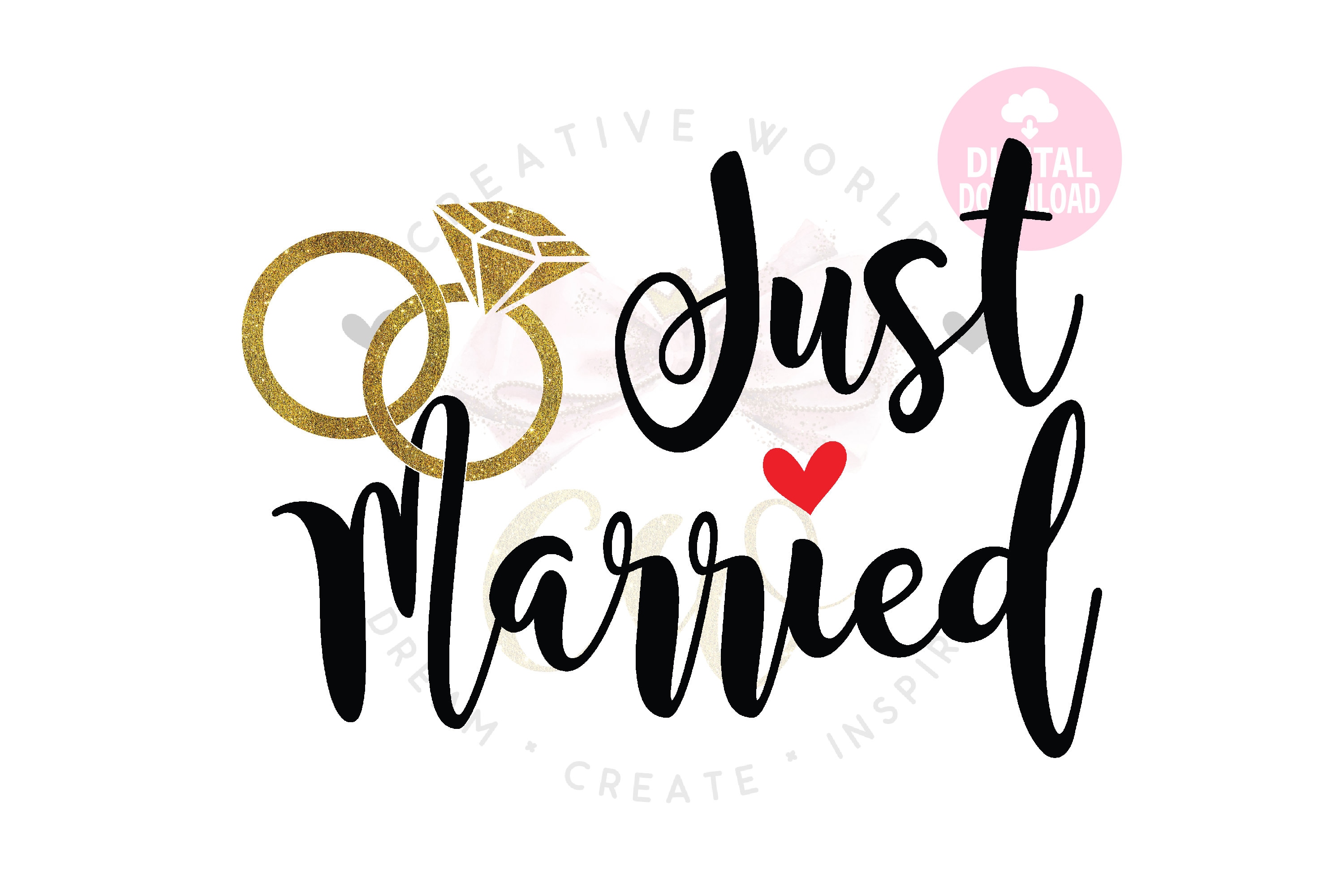 Just Married Just Married svg Wedding svg Bridesmaid svg Etsy