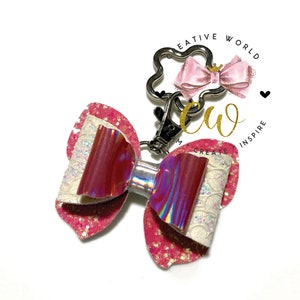 New Key Chain Hair Bow Digital Template | Hair Bow Template | Hair Bow SVG | PDF | DXF | Instant Download | CWC148