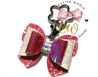 New Key Chain Hair Bow Digital Template | Hair Bow Template | Hair Bow SVG | PDF | DXF | Instant Download | CWC148