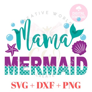 Mama Mermaid SVG | Mama Mermaid | Mermaid SVG | Mermaid Birthday SVG | Mermaid | Birthday svg | Instant Download
