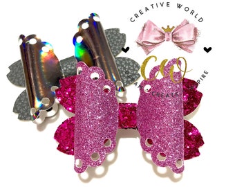 Fancy Scallop Lace Hair Bow Digital Template | Hair Bow Template | Hair Bow SVG | PDF | DXF | CWC068