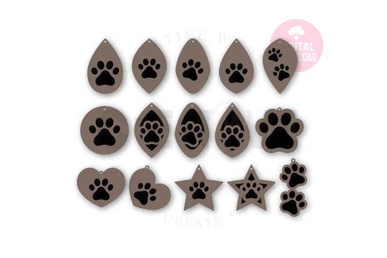 Free Free Paw Print Earring Svg 855 SVG PNG EPS DXF File