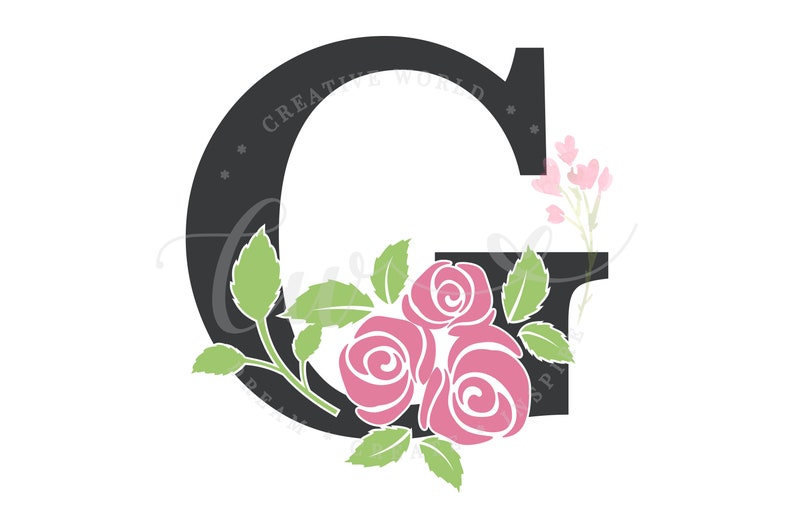 Free Free 85 Floral Monogram Letter Svg SVG PNG EPS DXF File