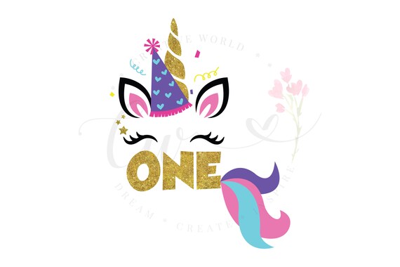 Download First Birthday Unicorn Svg
