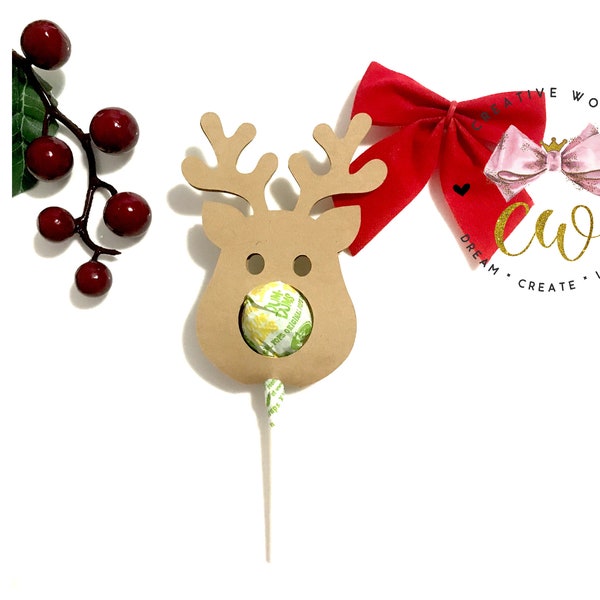 Porte-sucettes De Noël En Papier – Lot De 10 Ou 20, Décorations Santa Renne, Pour Fête, école, Dessert - 5