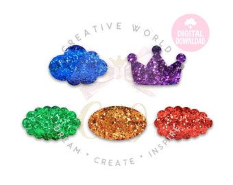 Conjunto de 5 Snap Clip svg / Plantilla digital Snap Clip / Snap Clip / Snap Clip svg / SVG / PDF / DXF / SC002