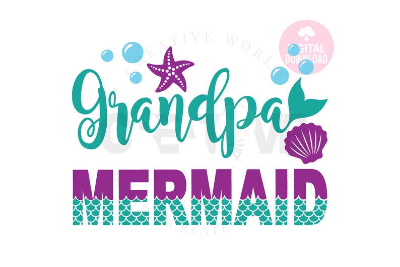 Download Big Bundle 15 Family Mermaid Birthday SVG Bundle Mermaid ...