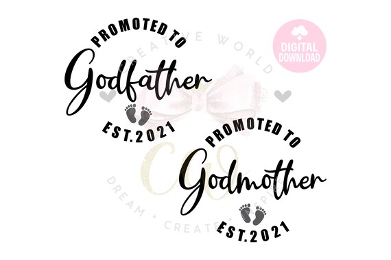 Download Promoted to Godfather svg Promoted to Godmother svg Est | Etsy
