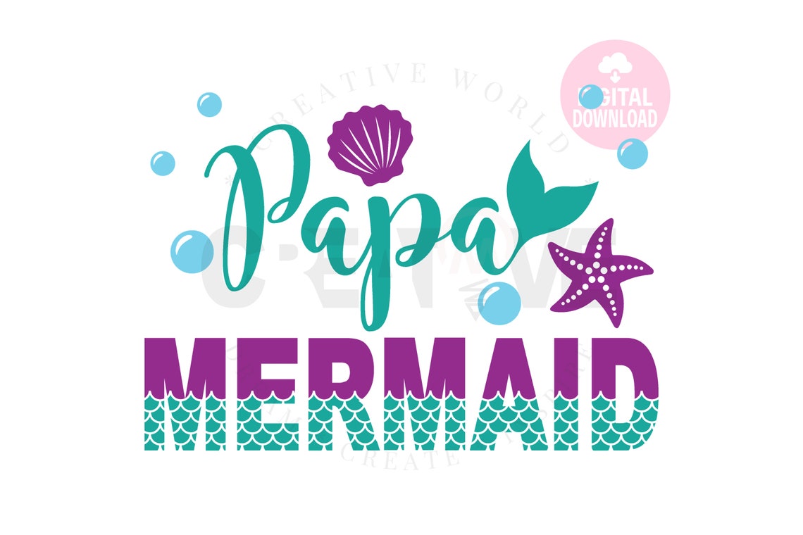 Free Free 134 Mermaid Family Birthday Svg SVG PNG EPS DXF File