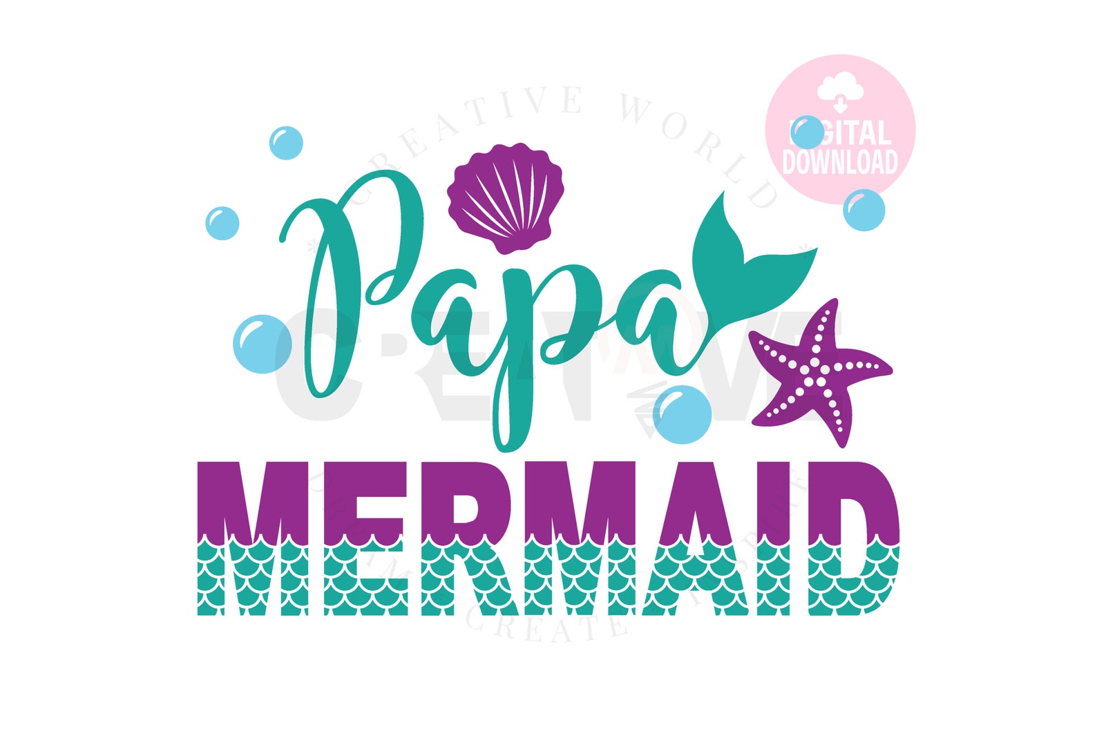Download Big Bundle 15 Family Mermaid Birthday SVG Bundle Mermaid ...