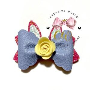 Cute Flower Bunny Ear Hair Bow Digital Template | Hair Bow Template | Hair Bow SVG | PDF | DXF | CWC134