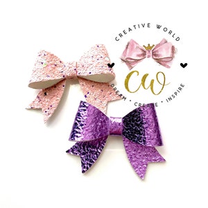 Mini Classic Hair Bow Digital Template | Hair Bow Template | Hair Bow SVG | PDF | DXF | Instant Download | CWC043 ~ 2 sizes