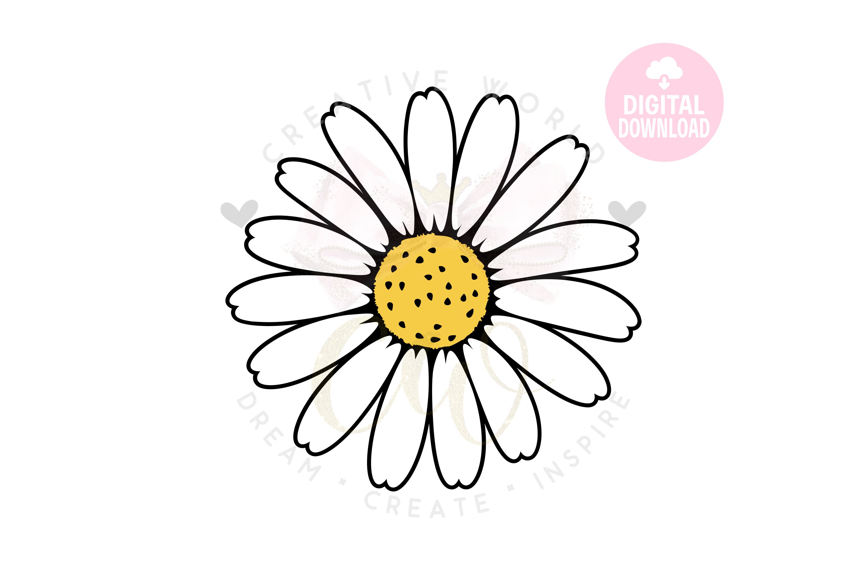 Daisy svg Daisy Flower svg Flower Instant Download Etsy
