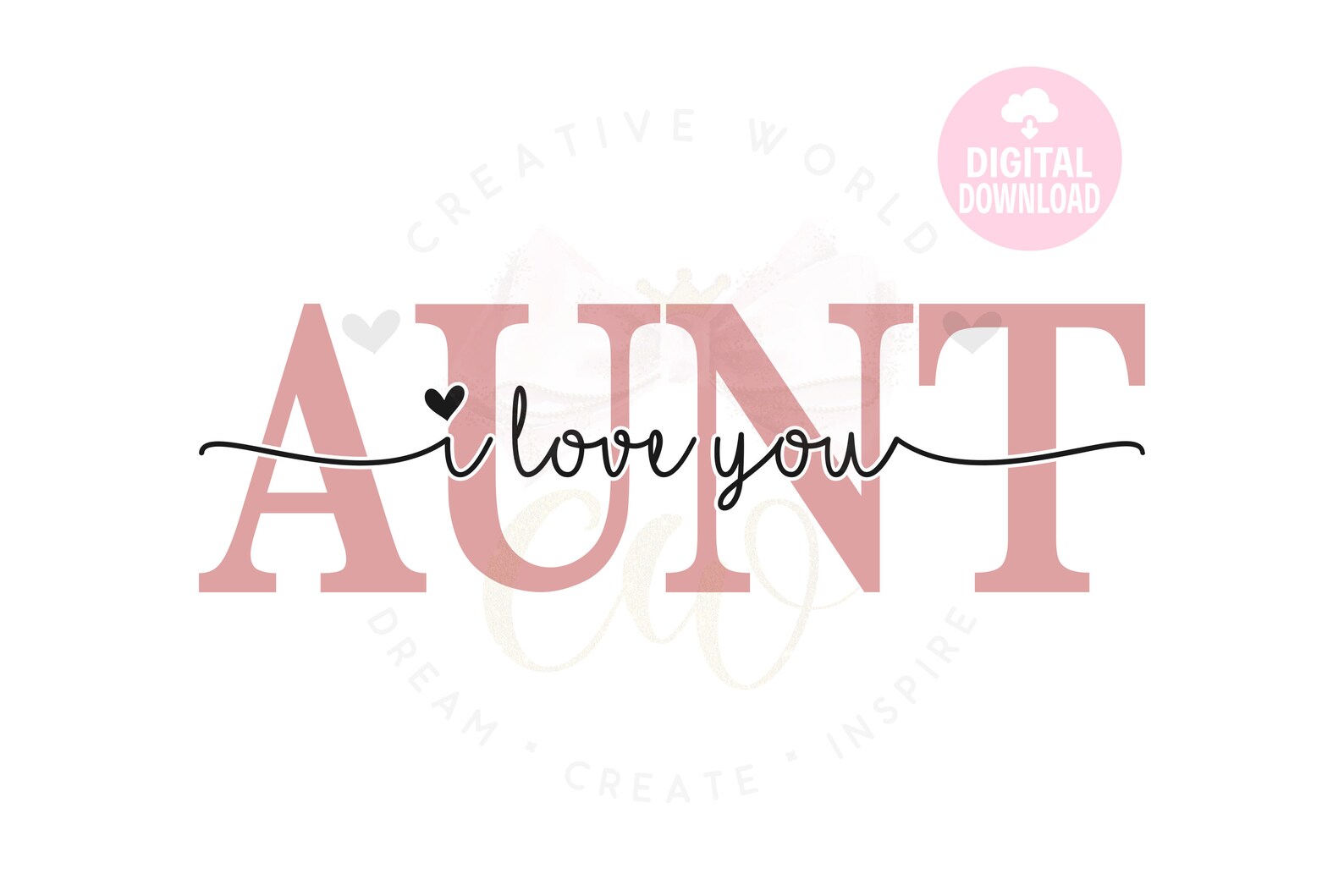 Aunt I Love You Svg Aunt We Love You Svg Mother Svg Etsy