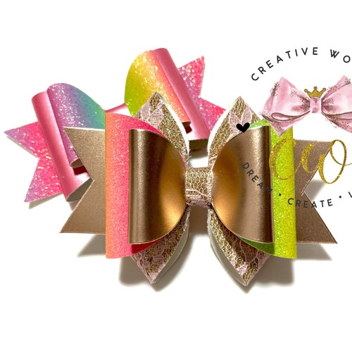 2 in 1 Trendy Pinch Bow Digital Template Pinch Bow Template - Etsy