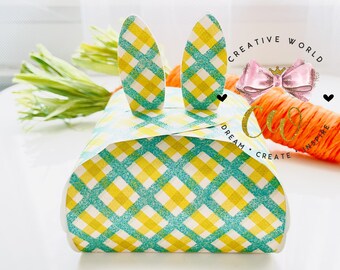 Bunny Gift Box Template | Bunny Favor Box svg | Bunny svg | Easter Box template | Instant Download