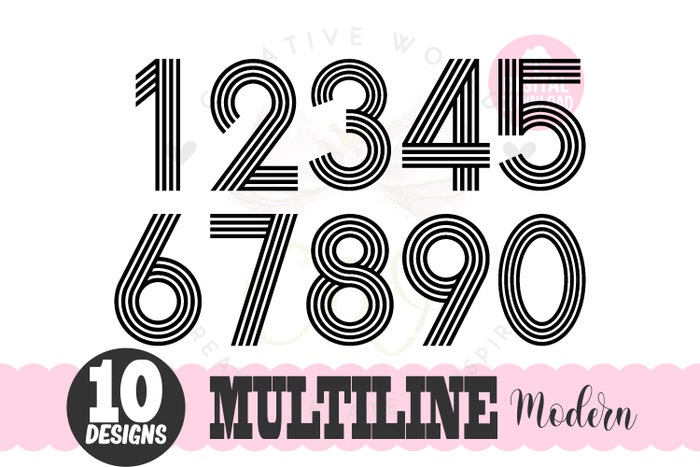 Multiline Retro Font - Etsy