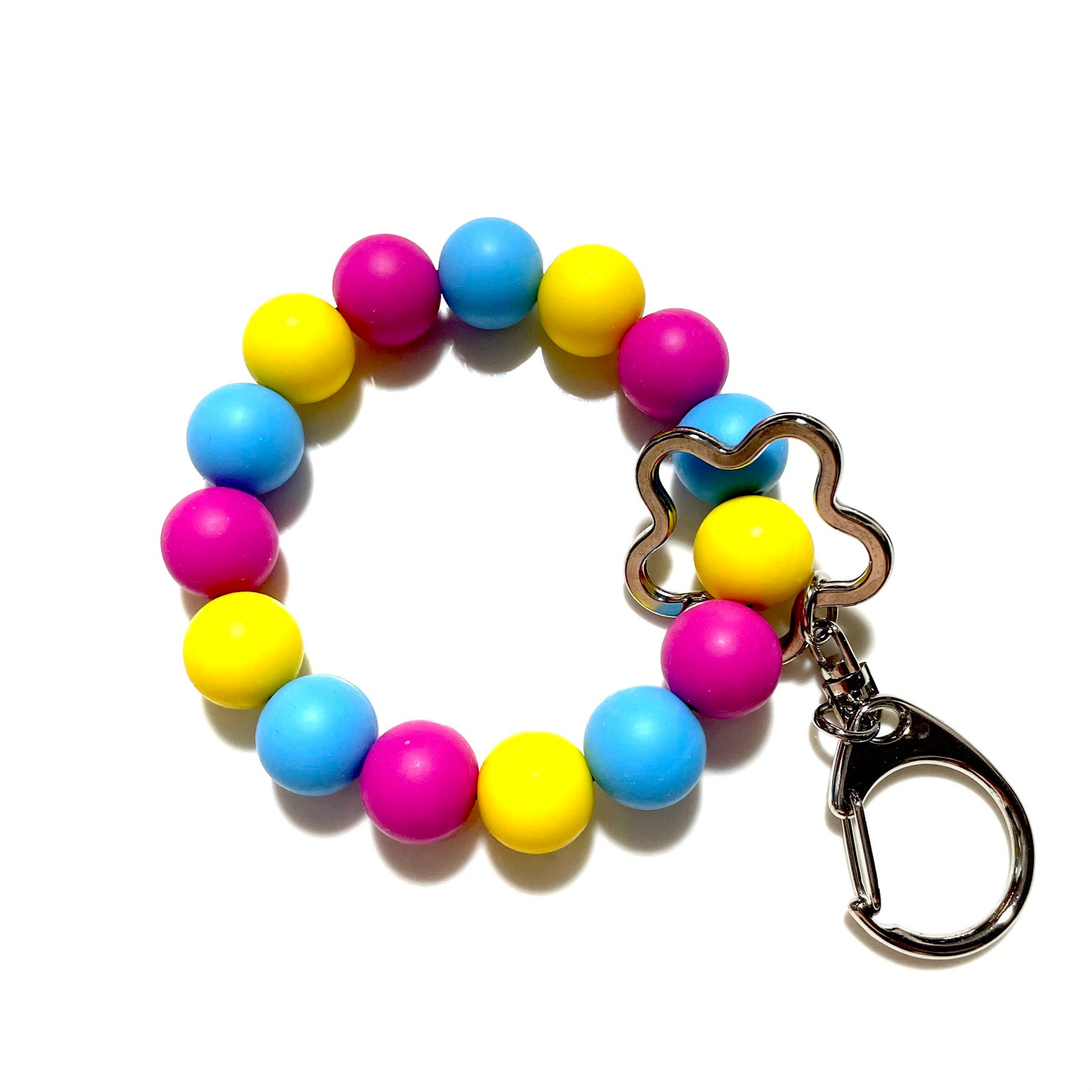 Süßes Leoparden Silikon Armband Mit Schlüsselring - Elastischer Schlüsselhalter Für Frauen