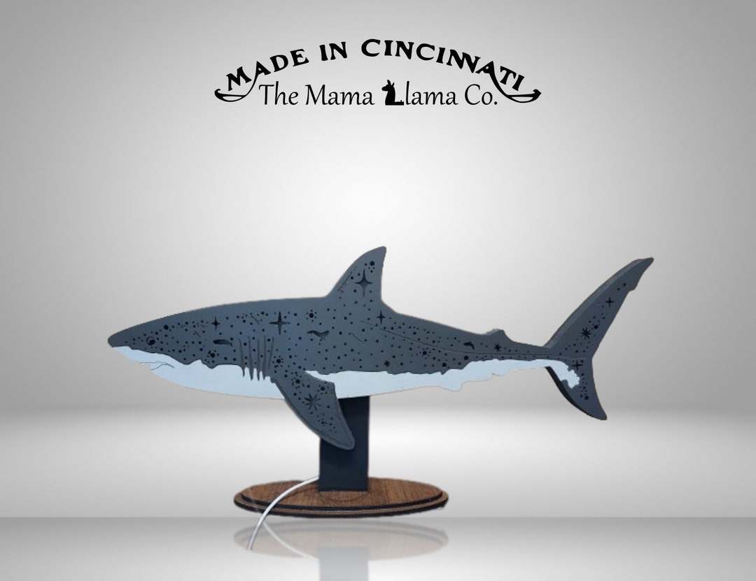 LED Mystic Great White Shark Light up Shark Shark Night Etsy