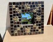 Mosaic Art Mirror, Colourful artistic, Flowers Wall Art, Artwork, Home Decoration, Wall Mirror