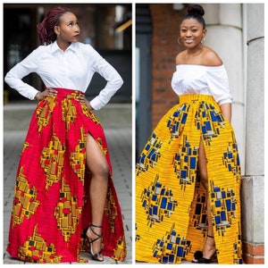 African Print Midi Skirtlong Ankara Skirtafrican Clothing - Etsy