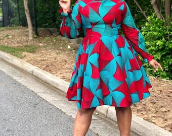 ankara flare dresses