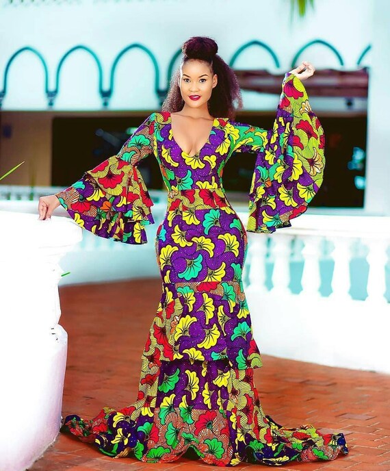 Vestido africano para el baile de graduacion vestido de fiesta ankara vestido de novia africano ropa de Ankara ropa africana para las mujeres vestido de regreso a casa africano Etsy Espana