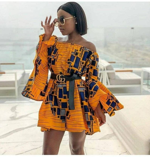 Robe sexy dimpression africaine robe courte dAnkara - Etsy France