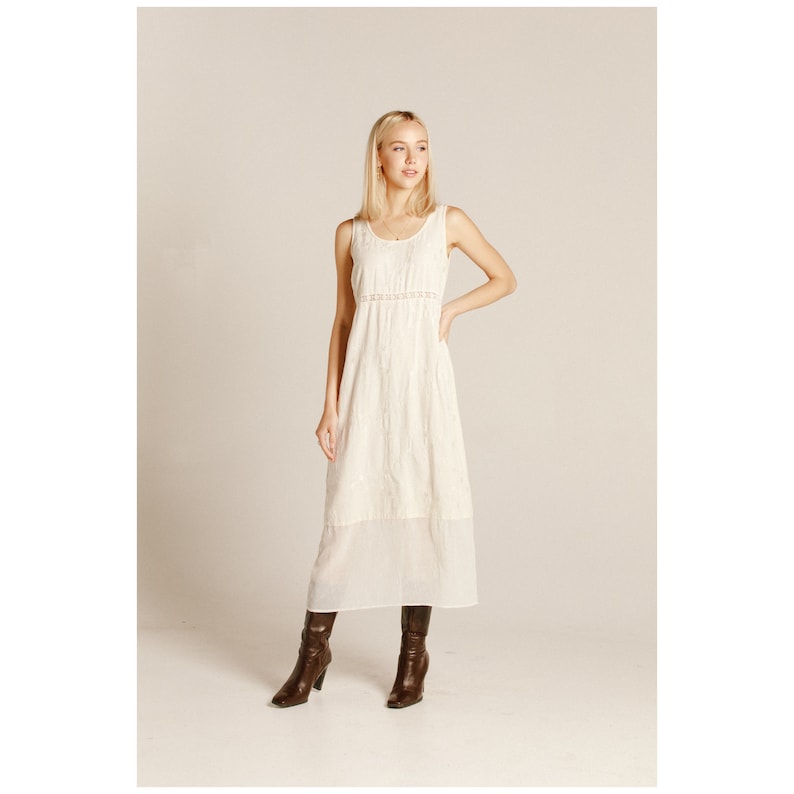 white cotton midi sundress
