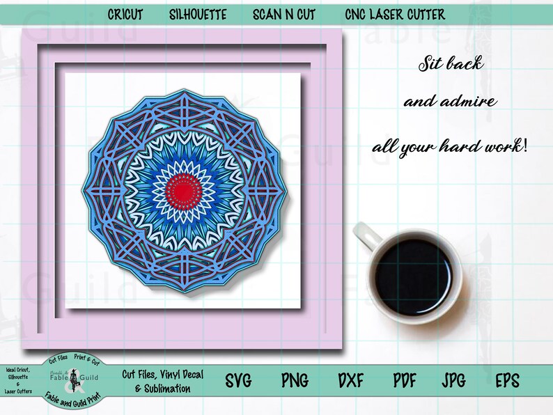 Download 3D SVG Multilayer Mandala Scan N Cut Files for Cricut SVG ...