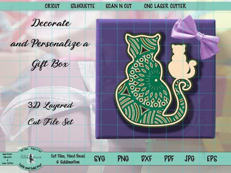 Free Free Cricut Cat Mandala 490 SVG PNG EPS DXF File