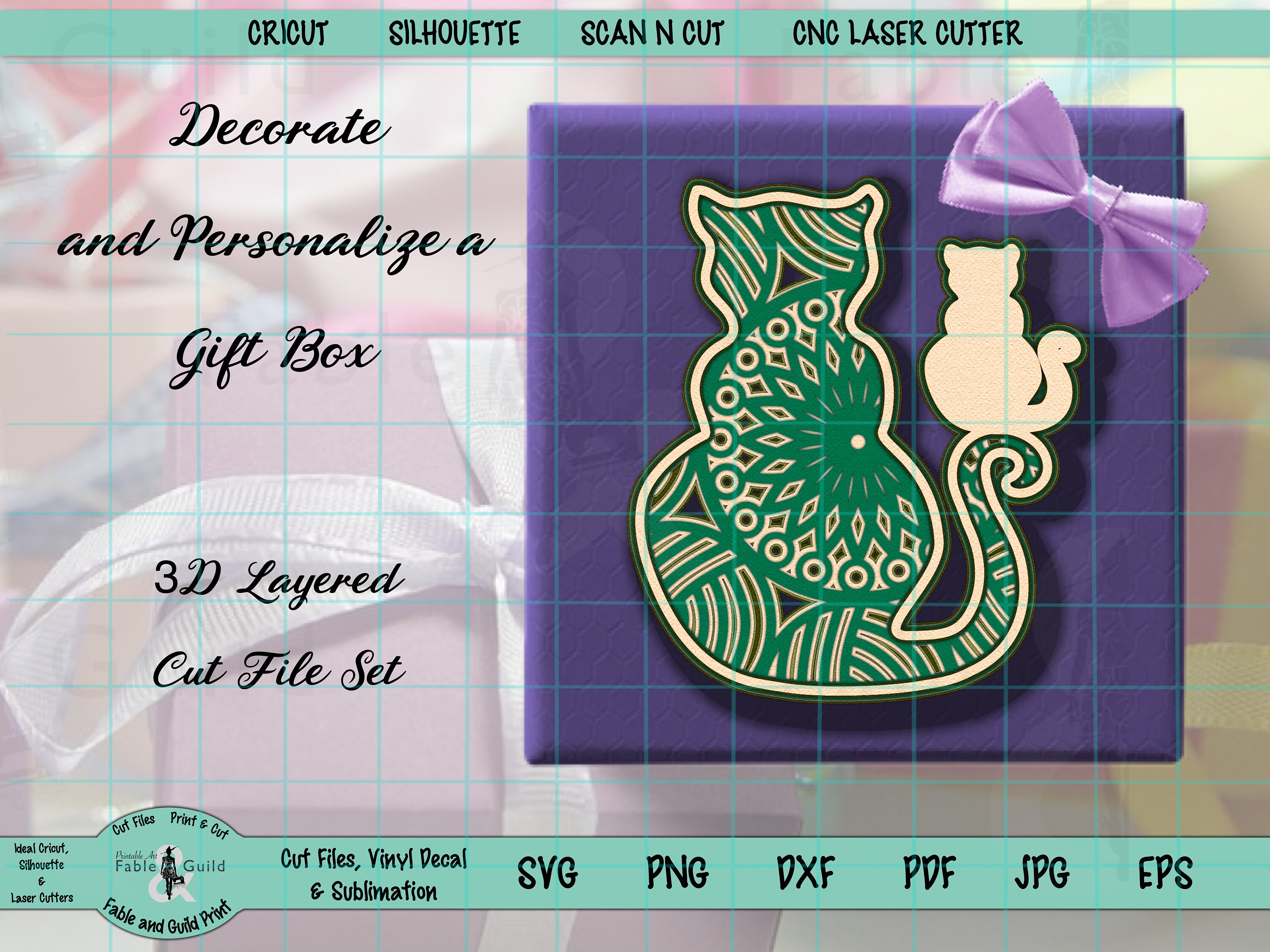 Free Free 270 Cricut Cat Mandala SVG PNG EPS DXF File