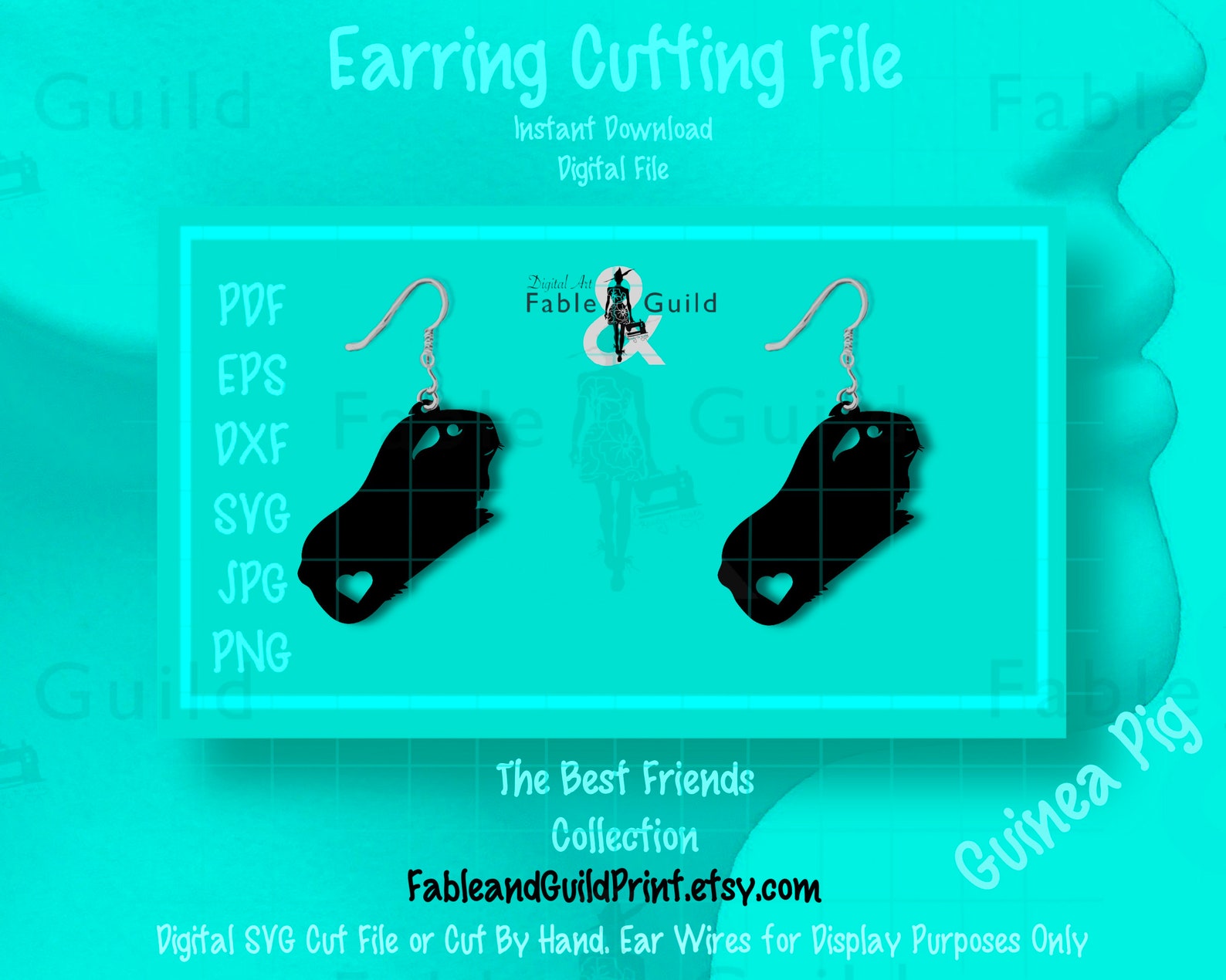 Download Guinea Pig SVG Cricut Cut File Make SVG Earrings Pendant ...