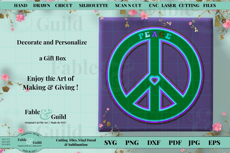 Download 3d Multi Layered Cricut Cut File SVG Peace Symbol Sign | Etsy