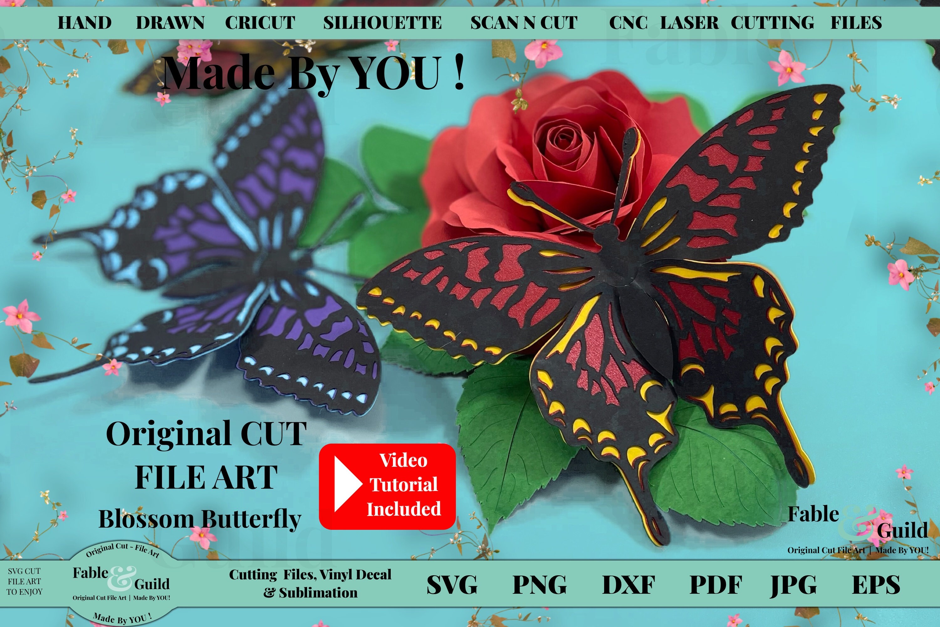 Free Free 182 Cut Out 3D Butterfly Svg SVG PNG EPS DXF File