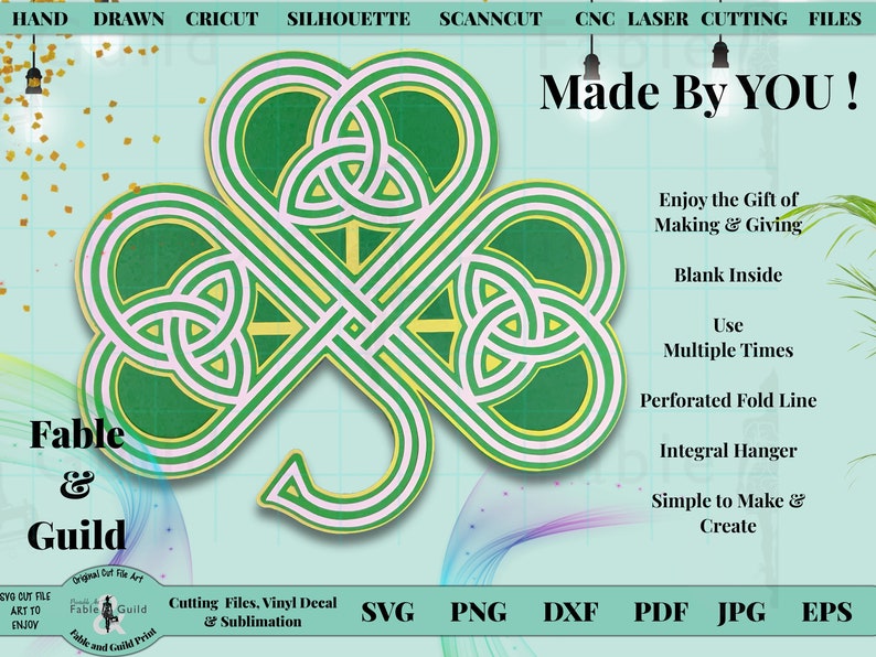 Download Celtic Shamrock SVG layered Irish Clover Celtic Trinity ...