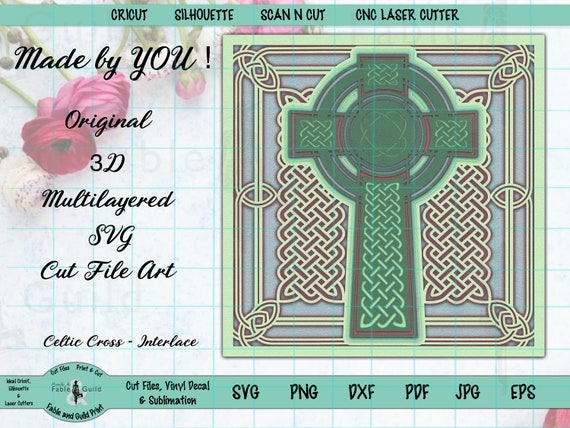 Download Celtic Cross Svg Layered Cut File For Cricut Celtic Knot St Etsy