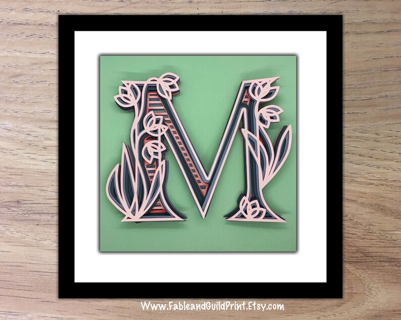 Download 3D Multilayer Letter SVG Cricut SVG Cut File Cricut Flower | Etsy