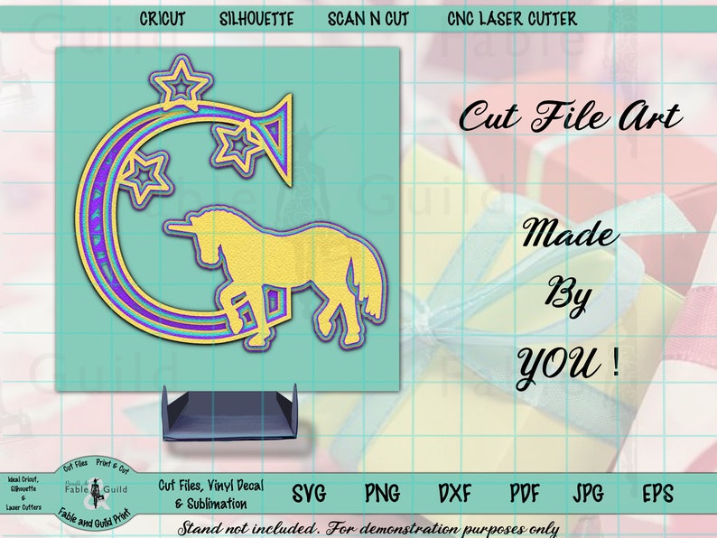 Download 3D Layered Unicorn SVG Letter C Cricut Multi layer Pony ...